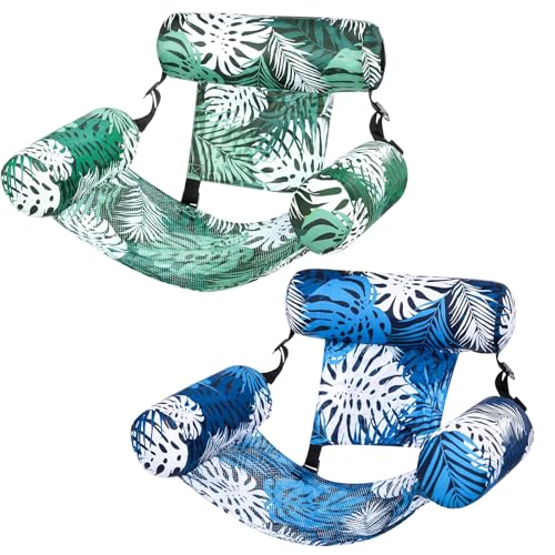 2 Pièces Fauteuil de Piscine Gonflable pour Adulte Fauteuil Gonflable Piscine Chaise Flottante Piscine Hamac Flottant Piscine Chaise Flottante Matelas...