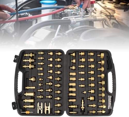 77 Pcs Auto Air Conditioning Leak Detector Kit, AC Detector Tester, AC Leak Detection Tools, AC Compressor Detection Repair Tool Kit for Car