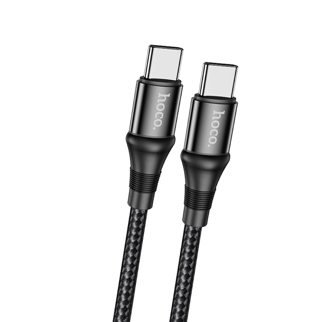 HOCOX50 - Exquisito Fast Charging And Data Transmittion Cable (100W - 5A - 1M), USB-C To USB-C Plug, Compatible With Samsung Huawei Xiaomi Oppo - Black