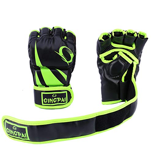 Gingpai Mma Gloves Men Women,Ufc,Kickboxing,Sparring,Punching Heavy Bag Gloves For Training (Z-Green) #TOP2
