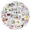 55 calcomanías de acolchado, diseño de máquina de coser, vinilo impermeable para coser para tazas, botellas de agua, laptop, equipaje, computadora, teléfono móvil, guitarra, patineta, decoración