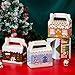 JOYIN 24 PCS 3D Christmas House Cardboard Treat Boxes for Holiday Xmas Goody Gift, Goodie Paper Boxes, School Classroom Party Favor Supplies, 4 Designs Candy Treat Cardboard Cookie Boxes