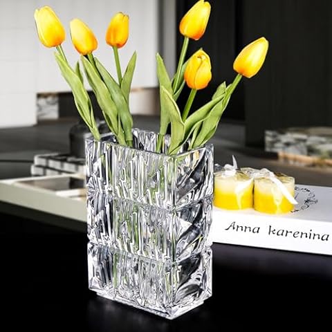 LODCZIOE 20 cm Modern Crystal Glass Vase Cover
