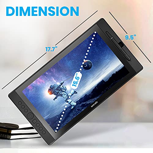 Image of SereneLife Graphic Tablet with Passive Pen - 15.6 inch Full-Laminated Technology Art Monitor w / 8192 Pressure Levels Battery-Free Stylus - Digital Drawing, Online Teaching, Design - for MAC, Windows OS