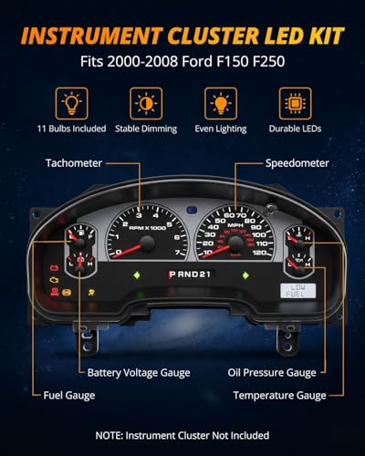 Kit de 11 Lámparas LED para Tablero Ford F150 F250 2000-2008 miniatura 2