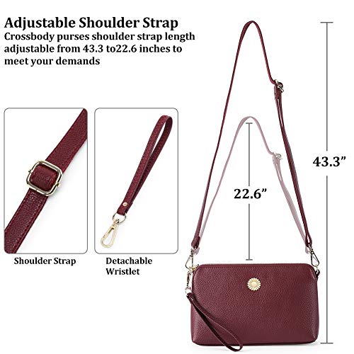 Image of SENDEFN Small Crossbody Phone Purses for Women Vegan Leather Crossbody Bags Shoulder Handbags