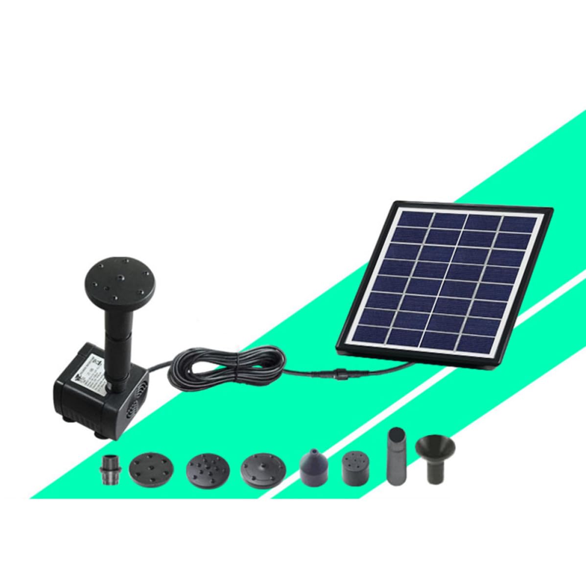 Solarbrunnen Wasserpumpe 4w Abs Automatisch Schwimmend für Garten