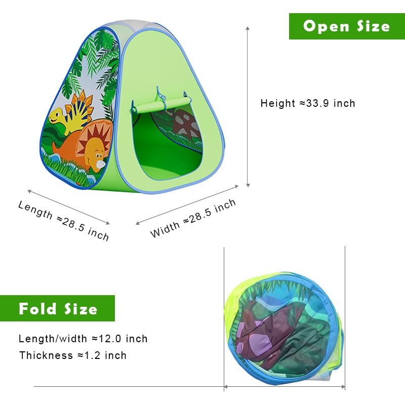 ROIWUIE Dinosaur Pop-Up Tent