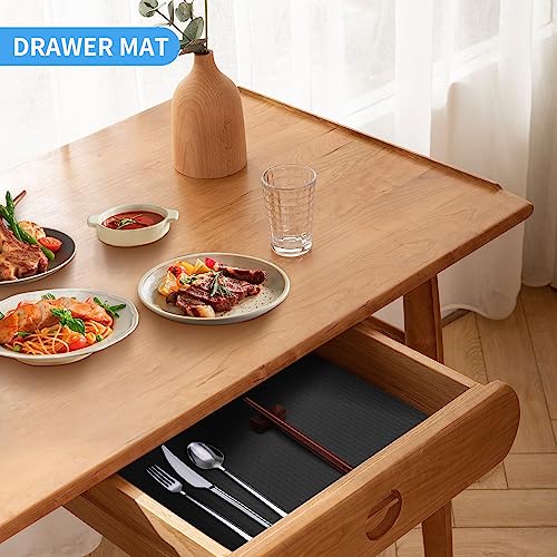 Bloss Plastic Shelf and Drawer Liner, Non Adhesive Shelf Liner for Cabinets, Storage, Kitchen, Desks, Decor Cupboard Liner, Refrigerator Shelf Liners(Grey, 17.7"×59")