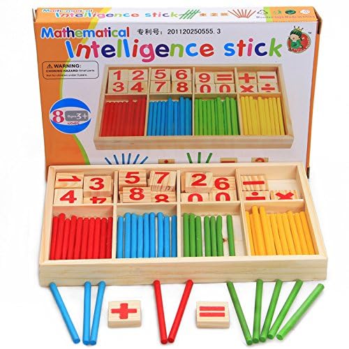 Mathematical Intelligence Stick Toy for Kids Boys & Girls Birthday Gifts 3 Years Plus,Multicolor Counting Sticks Montessori Toys Number Cards, Counting Rods with Box (B0DDY2LXPF) Amazon Price History, Amazon Price Tracker