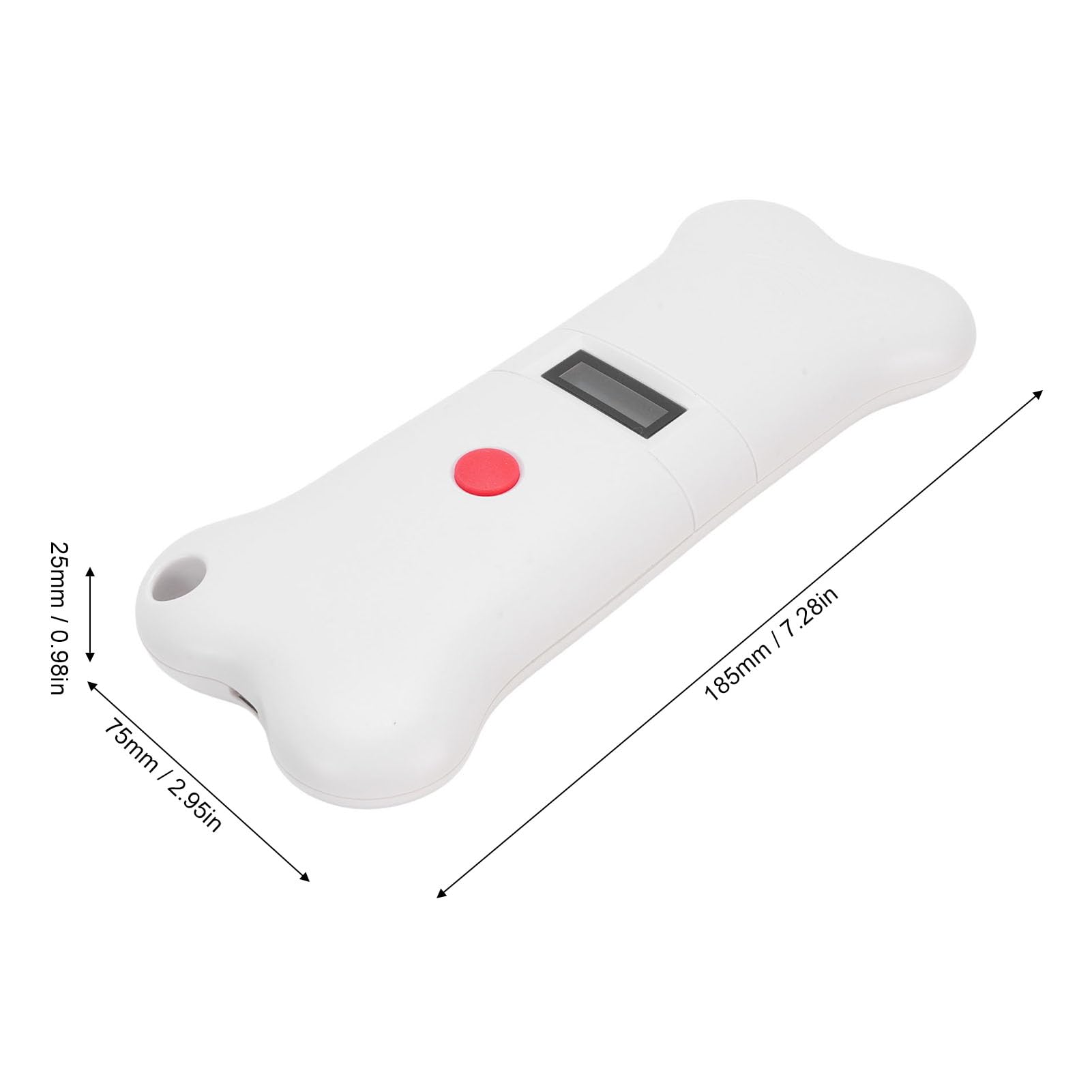 Lecteur de Micropuce 134.2kHz ISO11784/85 pour Animaux, Scanner de Puce FDX-B Portable avec écran OLED Rechargeable USB, pour Chien Chat Bétail Volaille