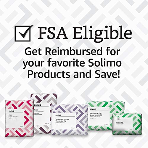 Amazon Brand - Solimo Thin Incontinence, Bladder Control & Postpartum Pads for Women, Long Length, Moderate Absorbency, 96 Count, 2 Packs of 48 - Thumbnail 5