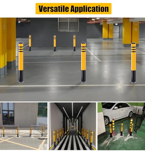 Conos de Seguridad Vial - Paquete de 2 Postes delimitadores Removibles. Barreras de tráfico duraderas para entradas y accesos. Bolardos de Seguridad atornillables para una Mayor pr