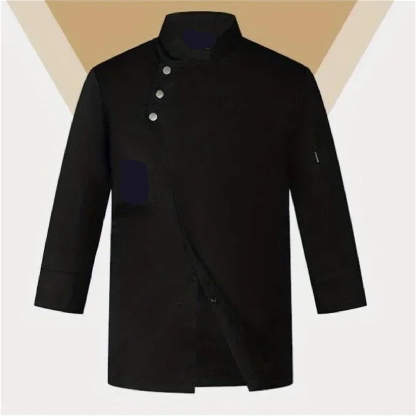 Divisa da Cuoco Abiti da Lavoro da Chef da Uomo, Maniche Lunghe, Stile Spesso, for ristoranti, Sala da Pranzo, Cucina, Lavoro per Chef(Black,XXL)