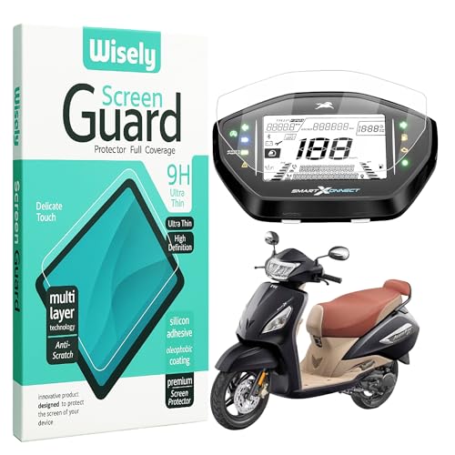Image of Wisely Premium Screen Guard for Tvs Jupiter 110 Zx Smart Xonnect Ntorq 125 Race Xp Display Cluster Protector, Easy installation kit, HD Clear, Full Cover