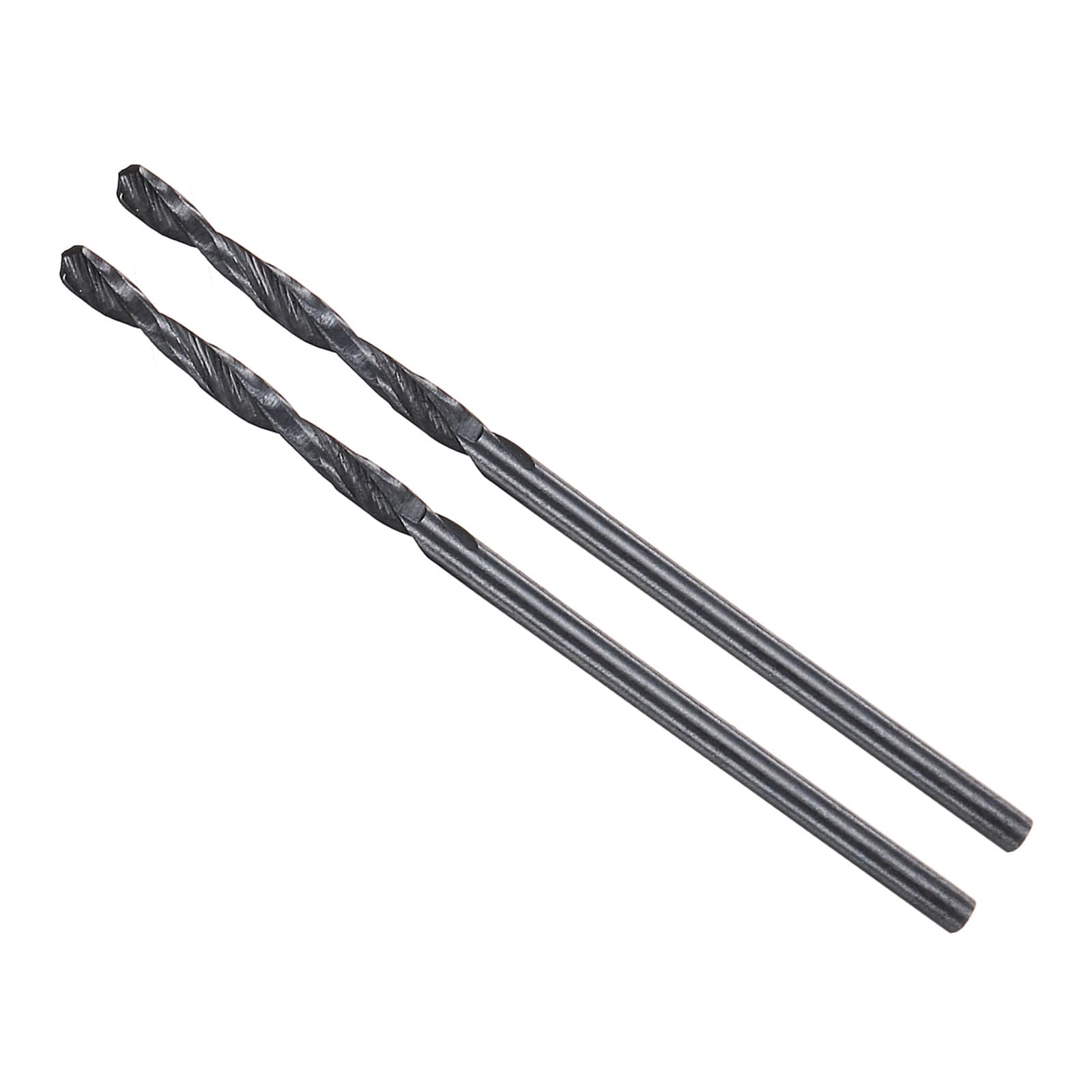 METALLIXITY 1.6mm Drill Bit (1/16") 2Pcs, 4241 High-Speed Steel Straight Shank Nitriding Black 118° for Wood Plastic Iron Copper Aluminum Low Soft Metal — image 1