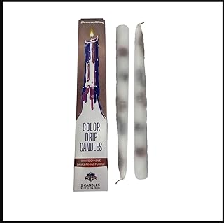 Color Drip Candles [ Pack of 2 ] Pink & Purple