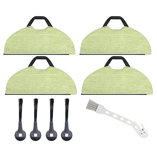KVLZ Vacuum Mop Replacement Pad for Shark AV2610WA Compatible RV2610WA RV2620WD RV2401WD RV2610WFUS AI Ultra 2- in-1 Robot Vacuum, Washable Reusable Replacement Microfiber Soft Pads (4+4+1)