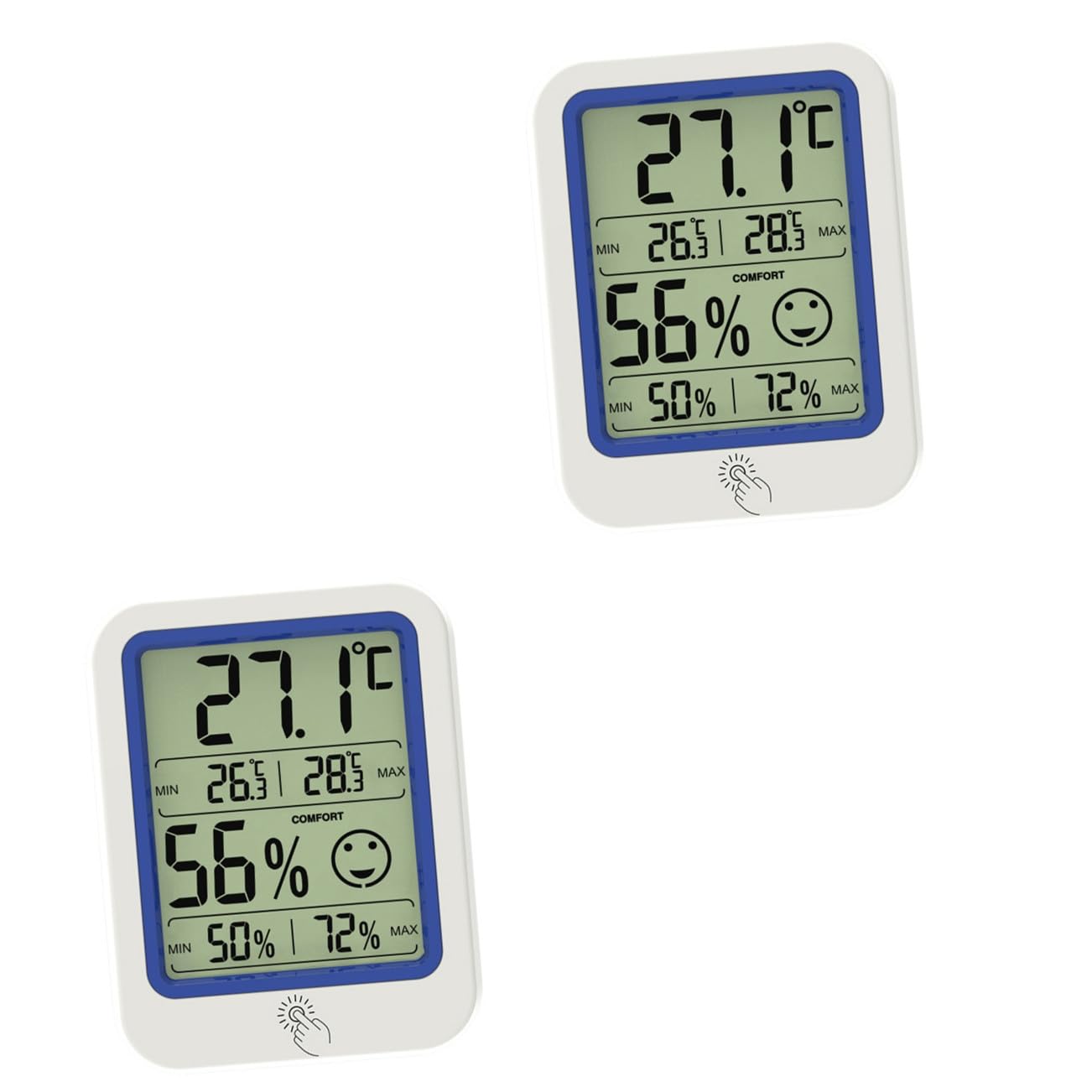 HEMOTON 2 Pezzi Igrometro a Temperatura Termometri Digitali Miniigrotermografo Igroscopio Digitale Misuratore Di Temperatura Termometro Igrometro Digitale Plastica
