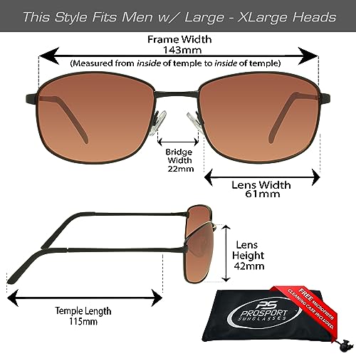 Image of proSPORT Blue Light Blocking Sunglasses - HD Copper Amber Metal Aviator Reduce Eye Strain Better Sleep