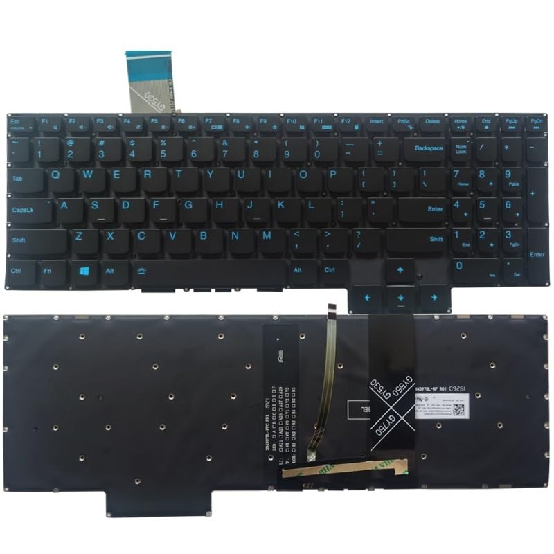 Clavier rétroéclairé pour Lenovo Legion 5-15ACH6H version US Blue