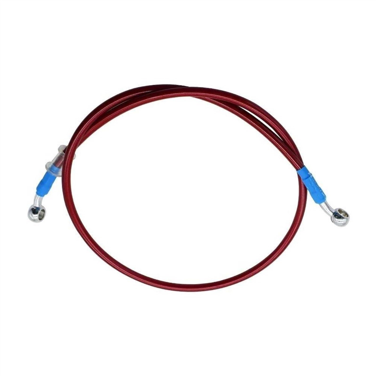 Ksxzw Black- Silver Motorbike Part 100Cm Motorcycle Brake Oil Hose Line Pipe Hydraulic Reinforced Stainless Steel Braided