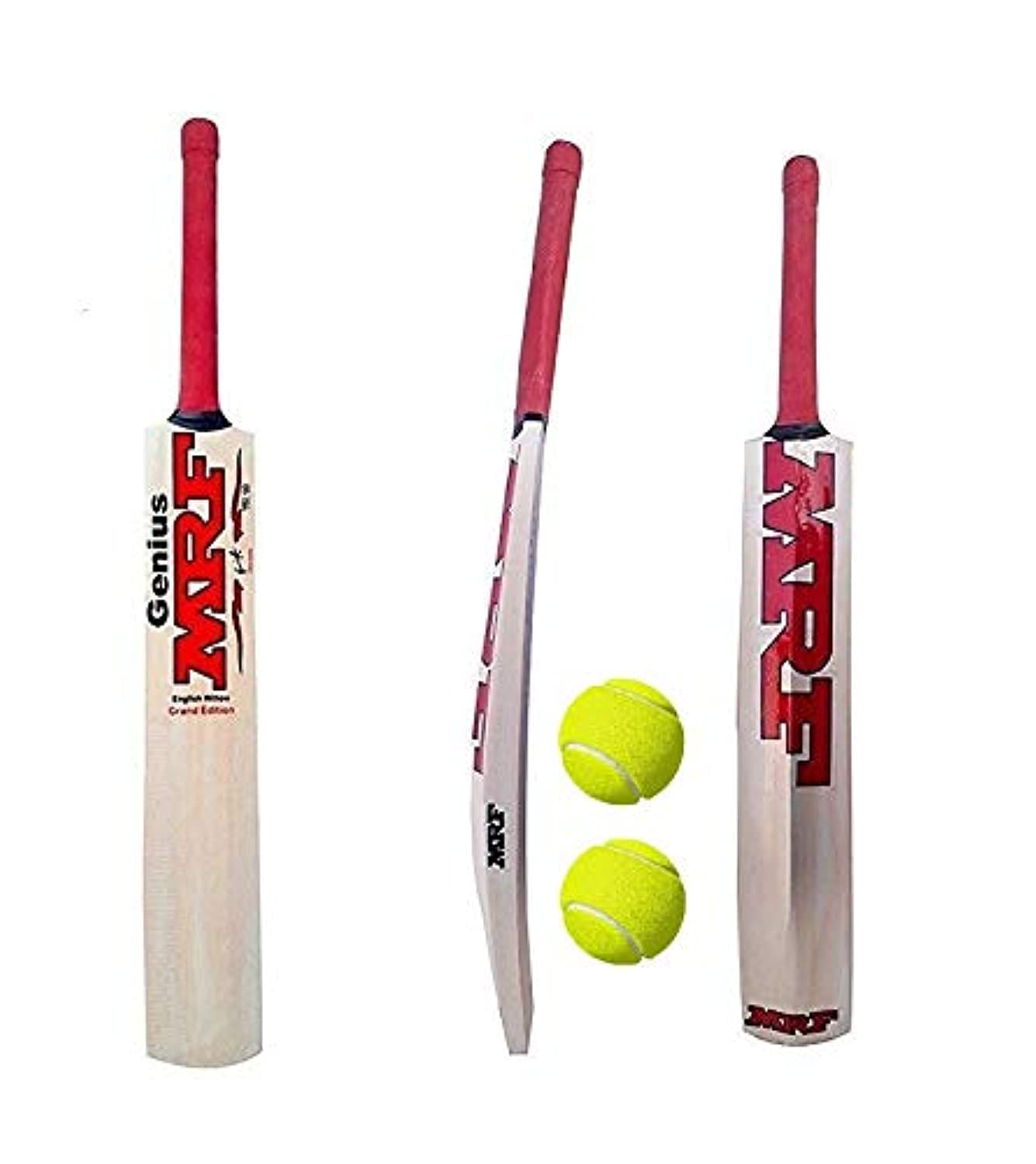 PMG Boys Wooden Cricket Bat with Tennis Ball Kit (Size 6, 9-15 Years, Bat and 2 Balls) (B08YX7JQ3K) Amazon Price History, Amazon Price Tracker