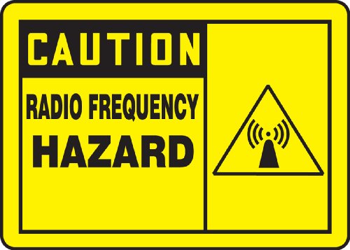 Panneau de sécurité radiofréquence aluminium 10x14 pouces Accuform