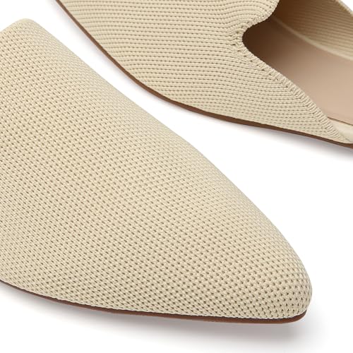 Image of Tilocow Knit Mules Office Slip on Loafers Business Casual Flats for Women