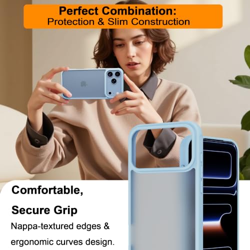 Image of iPhone 18 pro /17 pro Case,Translucent Matte(Light Blue)