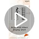 Image of BLUEWUD Albert Engineered Wood Wall Decor Floating Shelf Display Rack Decorative Hall Decor for Living Room Home Furniture, 6 Shelves (Wenge)