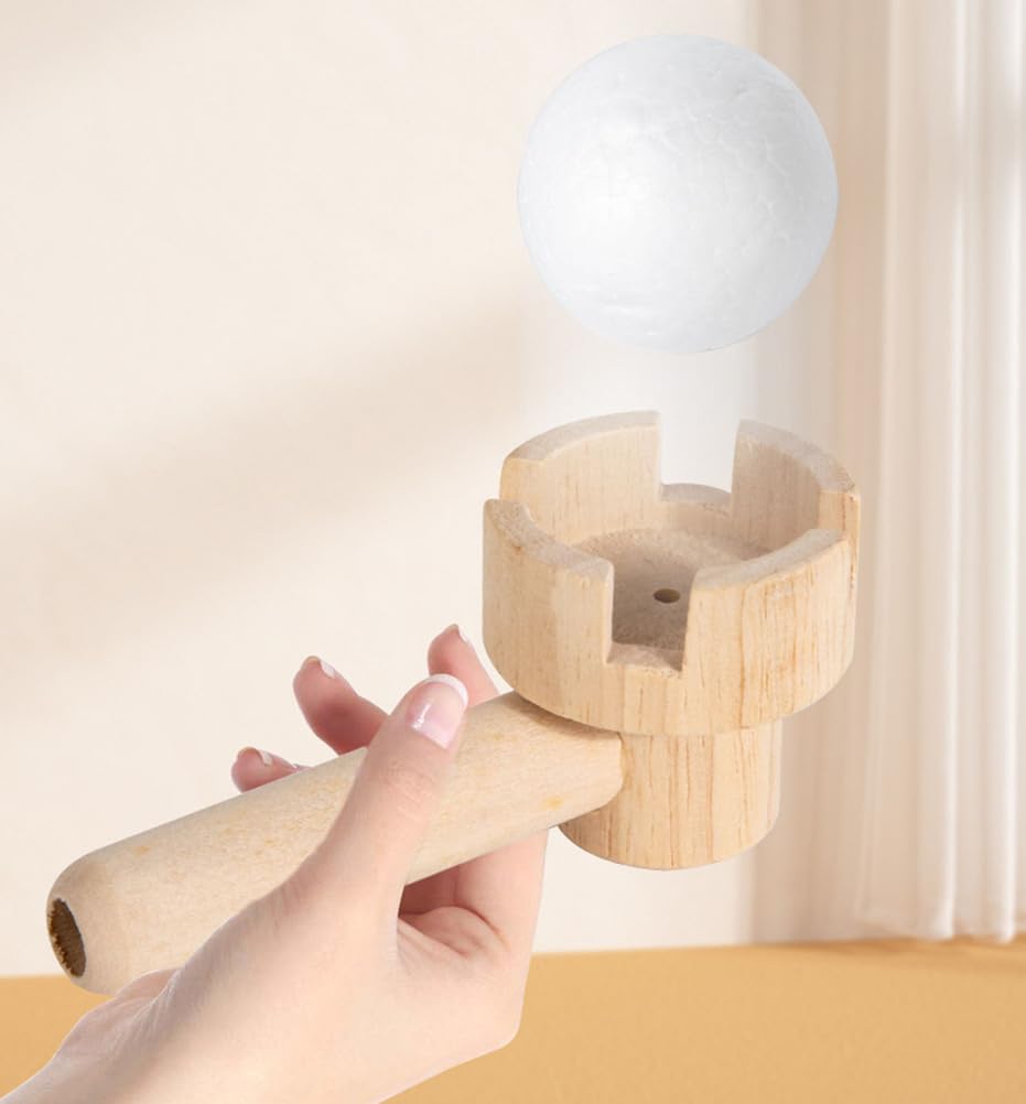 Gioco della Pallina Galleggiante in Legno, Giocattolo Classico a Soffio | Giocattolo per l'allenamento della concentrazione, giocattolo educativo scientifico, giocattolo di attività