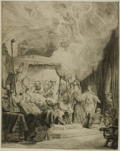 Impression d'art la Mort de la Vierge de Rembrandt toile haut de gamme 60x90
