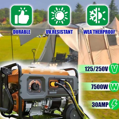 NEMA 14-50P Male Connector with 3 Cores and 10-30R Female Connector Adapter,A 50 Amp to 30 Amp Dryer Adapter from 14-30P to 10-30R,Suitable for Generator,Welding Machine,and Power Line Connectors3