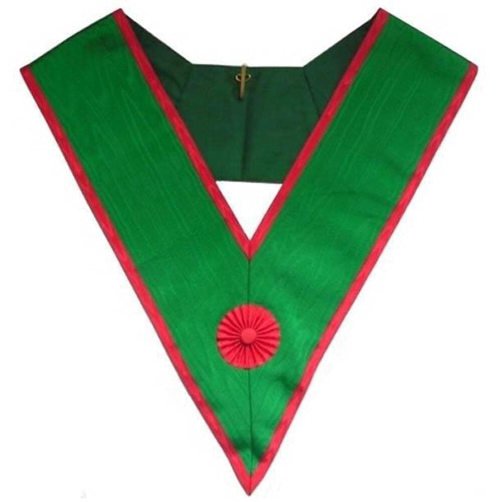 Bricks Masons Knights of St. Andrew Scottish Rite English Regulation Collar - Green