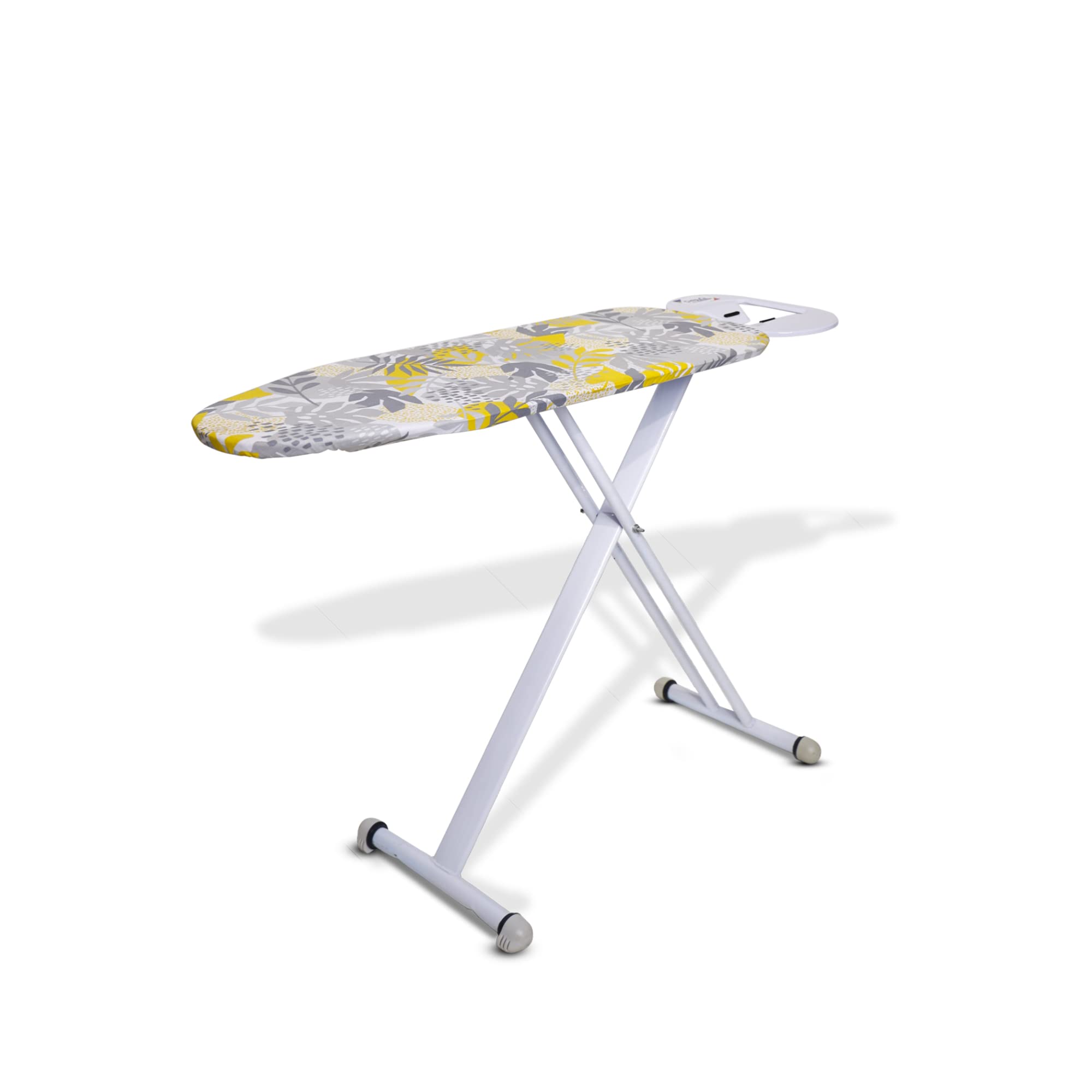 Peng Essentials Salzburg Iron Table for Ironing Clothes - Floral, Surface 97x34 cm | Anti-Slip Feet, Heat-Resistant,Elliptical Leg Design, Iron Rest with Silicon Stopper | Space-Saving Ironing Board