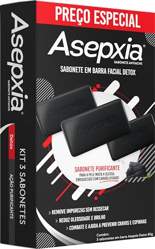 Sabonete Detox Facial Asepxia com Carvão Ativado