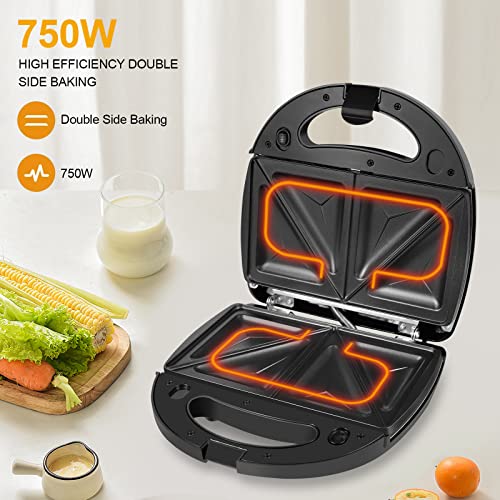 Gotoll Sandwichmaker 3 in 1,Waffeleisen Sandwichtoaster,Kontaktgrill,Panini Grill,Sandwich Maker mit… – Bild 4