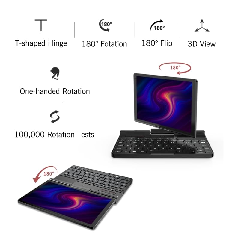 oushedi GPD Pocket 3 Mini Laptop 8Inch Intel Core i3-1125G4