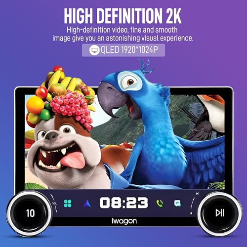 Image of Diamond 2K Car Android System Touch Screen 4GB+64GB|10.1 Inch|4 Core|Wireless Carplay Adapter & Android Auto | Car Stereo |Universal All Cars| Including AHD Rear View Camera| 2 Years Warranty