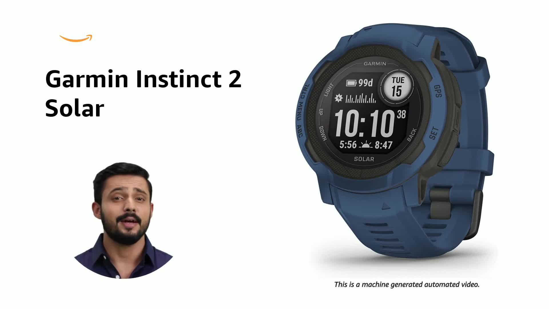 Garmin Instinct 2 Solar Rugged GPS Smartwatch, Battery Upto 28