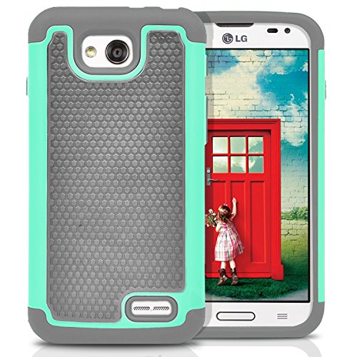 LG Optimus L90 Case, MagicMobile [Dual Armor Series] Rugged Impact Resistant Case LG Optimus L90 Slim Shockproof Silicone Skin Hard Plastic Shell [Mint Green] Armor Protective Case for LG Optimus L90