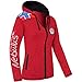 Produktbild Nebulus Damen Fleecejacke NORSKA, warme Fleece Jacke, mit langem Full-Zip Reißverschluss, rot meliert - M/38