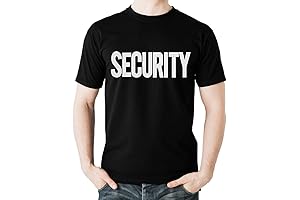 Security Shirt 2 Sided Front Back Print | Event Safety Guard Staff...