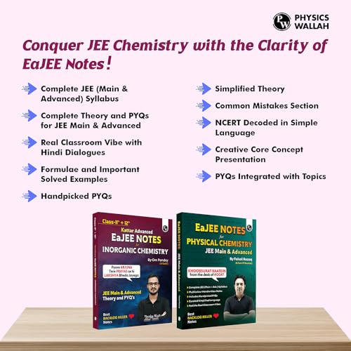 Image of PW EaJEE Handwritten Notes For Inorganic Chemistry By Om Pandey and Physical Chemistry By Faisal Razaq Combo Set of 2 Books | Chapterwise and Topicwise Questions [Paperback] Om Pandey and Faisal Razaq