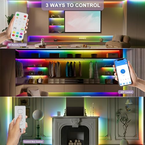 Tira LED MIWISE RGB Smart IC COB 20ft con Control APP miniatura 4
