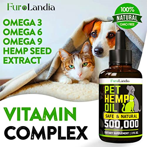 (2 Pack) Hemp Oil for Dogs and Cats - Dog Calming Aid - Hip and Joint Support and Skin Health, Immunity - Rich in Omega 3-6-9 - Pet Hemp Oil Drops - Made in USA - Image 5