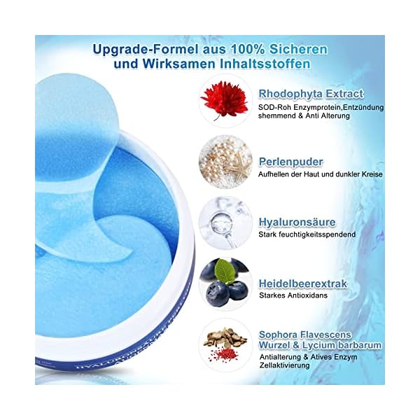 Augenpads Eye Mask Hyaluronsäure Collagen - Eye Pads gegen Augenringe Tränensäcke Falten Dunkle Kreise & Puffiness, Eye… – Bild 4