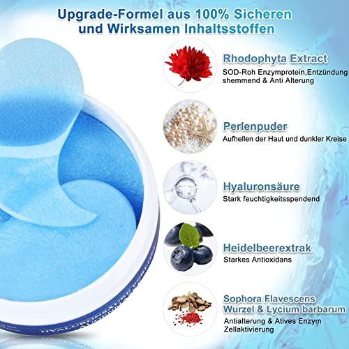 Augenpads Eye Mask Hyaluronsäure Collagen - Eye Pads gegen Augenringe Tränensäcke Falten Dunkle Kreise & Puffiness, Eye… – Bild 4