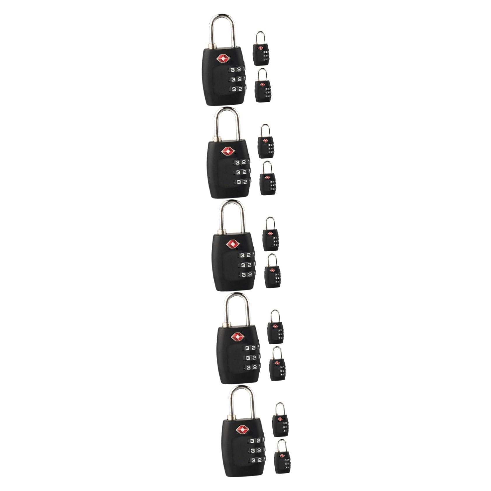 Angoily 15pezzi Lucchetti Combinazione Per Valigie Serrature Per Bagagli Zaini e Borse Facili Da Usare Chiave Design Elegante e Pratico Per Viaggi e Attività Quotidiane